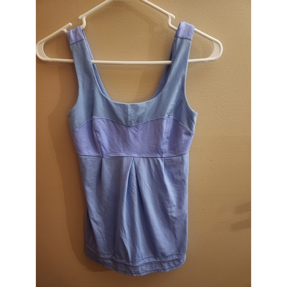 Lululemon Elevate Tank Top Shirt Angel Blue Periwinkle Purple Size 4